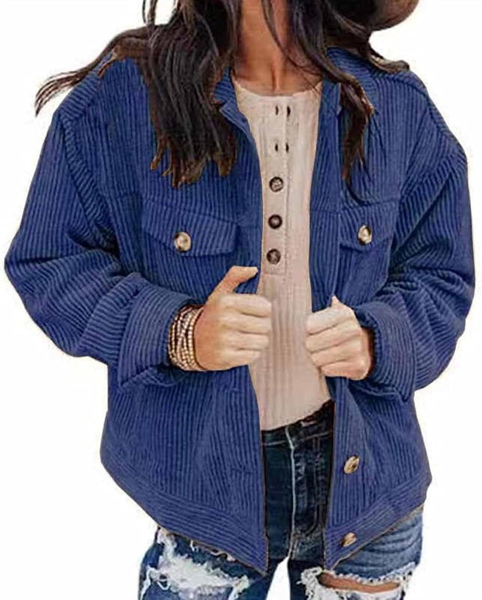 Kort Corduroy Jack Corduroy Vintage Kort Jack Lange Mouwen Uitloper Winter Lente Herfst top Uitloper Mode Lang