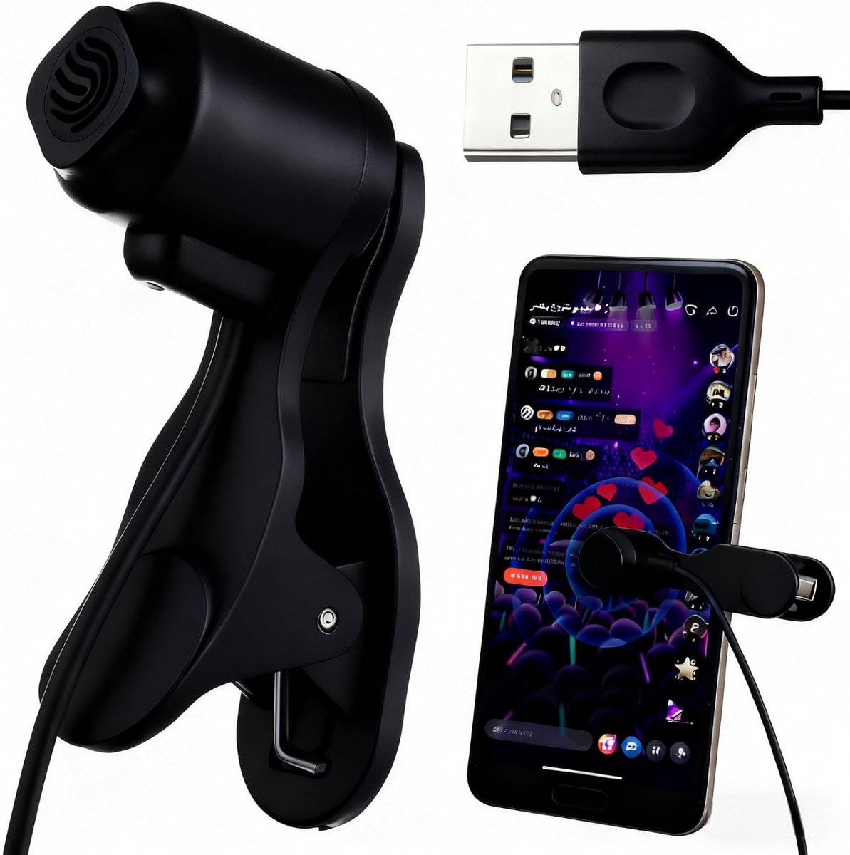 Jojofuny Automatische smartphone-klikker: snelheidsklikker voor het typen op het telefoonscherm, gesimuleerd gereedschap voor continu klikken met de vinger voor live streaming, gaming,