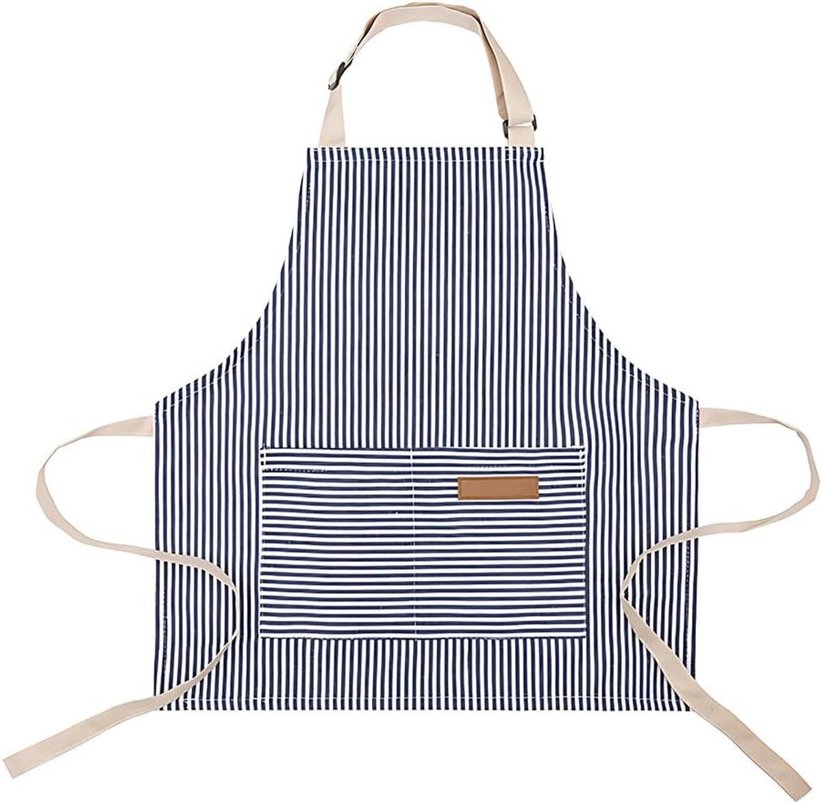 Waterdicht schort, verstelbaar grillschort met lange banden, voor thuiskeuken, restaurant, koffiehuis, bakken, tuinieren, barbecueën