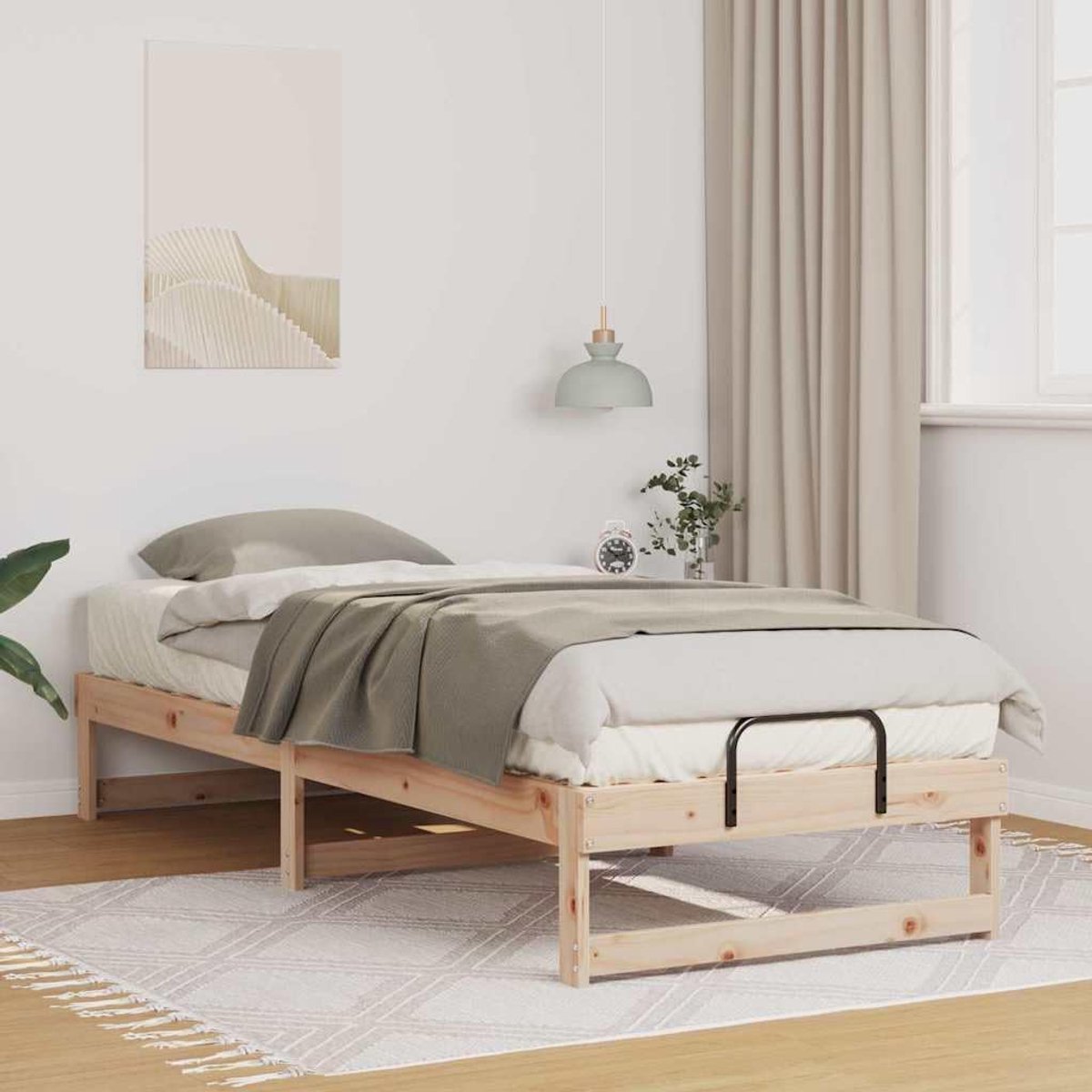 Grenenhout Platformbed moderne slaapkamer Naturel 80 x 210 cm 13.6