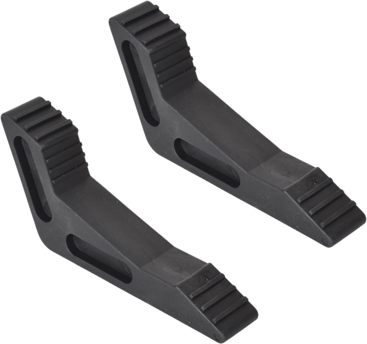 Deurstopper van rubber, geschikt voor alle vloeren en deurbekleding, 2 stuks, antislip en botsingsbestendig, flexibel verwijderbaar, geschikt voor thuis en op kantoor (zwart)