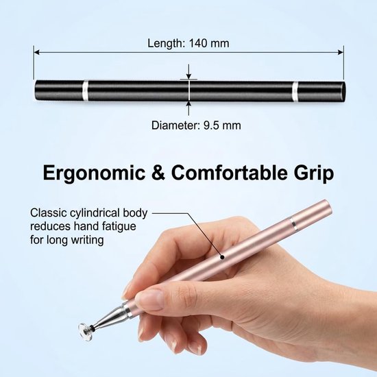 styluspen, 3 stuks, touchscreen-pen, switch, stylus, precisiepen, schijf, capacitieve fijne tekening, schrijven, mee-schrijven, mobiele telefoon, smartphone, gameconsole, display — afbeelding 2