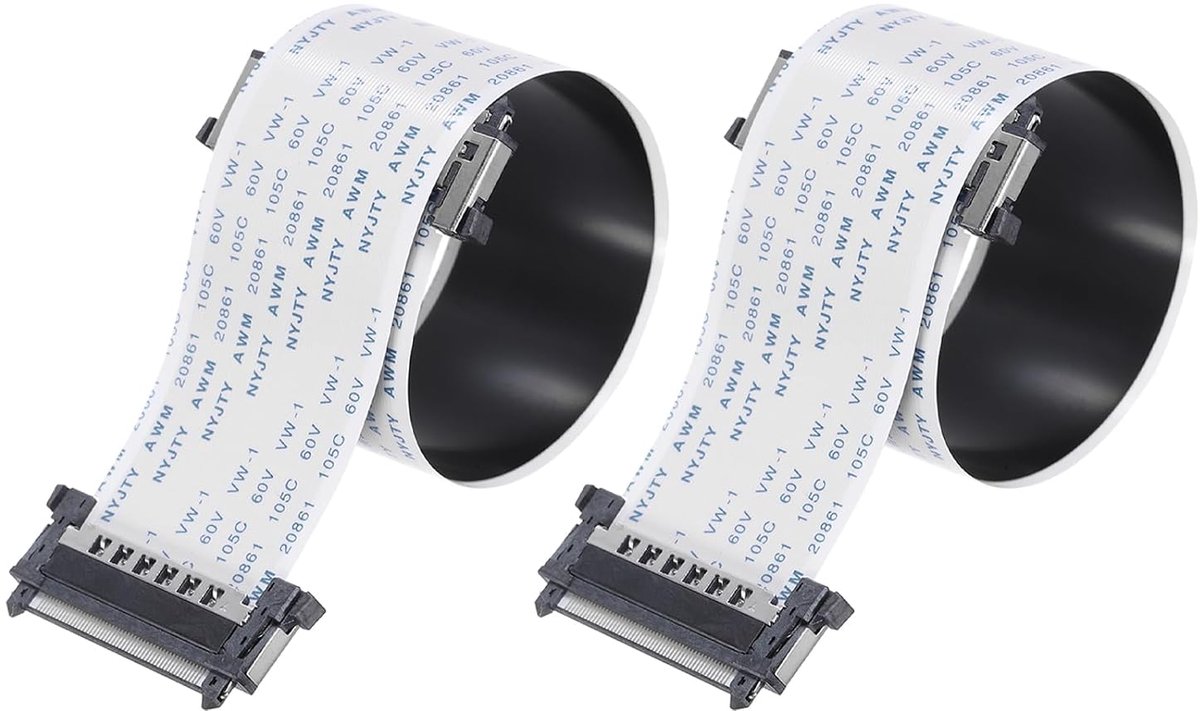 Kabel 0,5 mm pitch 51 pin 200 mm flexibele lintkabel voor LCD-scherm, 2 stuks