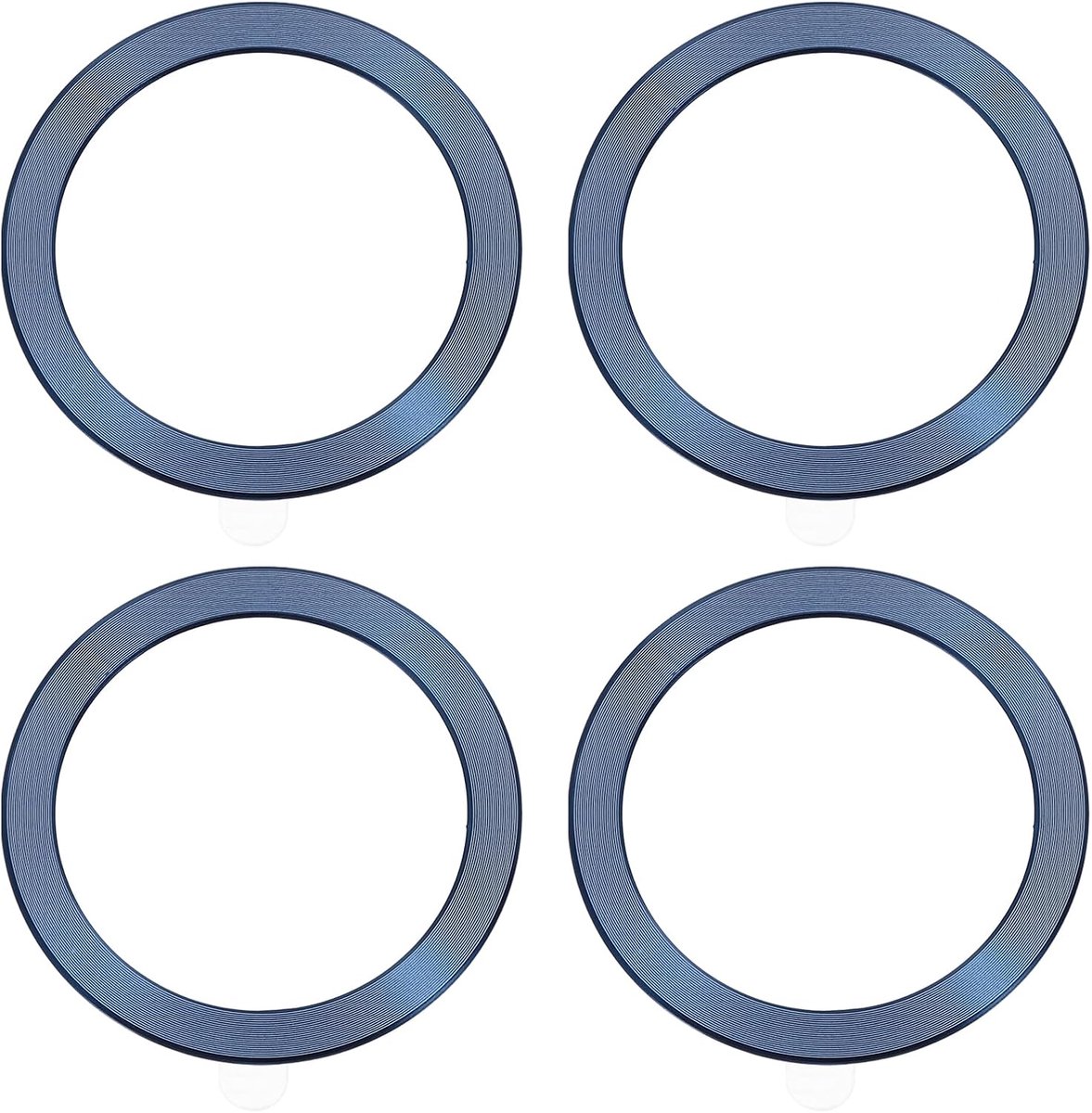 2 stuks stickers, magneetring, diameter 56 mm, lichtblauw