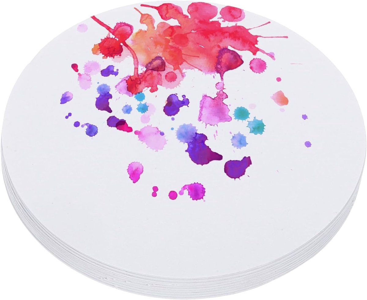 4 "Aquarel Papier Bulk, 20 Vellen Water Kleur Katoen Verf Papier Koude Druk 100 lbs/250 GSM Ronde voor Kunst Schilderen Kunstenaars Tekening Levert
