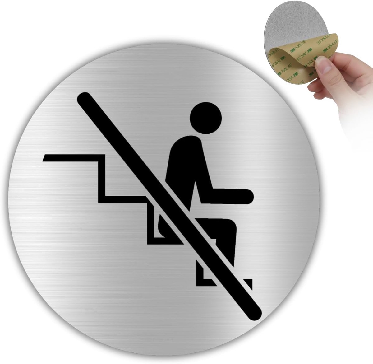 Verboden te Zitten Bord - Ø 10 cm - Aluminium - Zitverbod Bankje