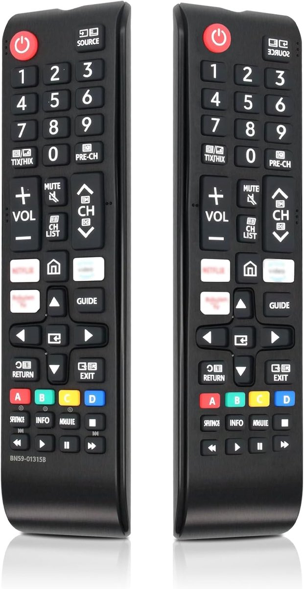 afstandsbediening voor Samsung-televisie Binghe 2 stuks BN59-01315B vervangende afstandsbediening met 3 snelkeuzetoetsen compatibel met Samsung alle QLED frame smart tv-afstandsbedieningen