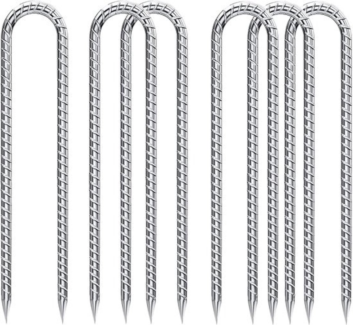 Grondanker Haringen - 30 cm Verzegeld Staal voor Trampolines, Tenten en Tuinbevestiging - 8 Stuks