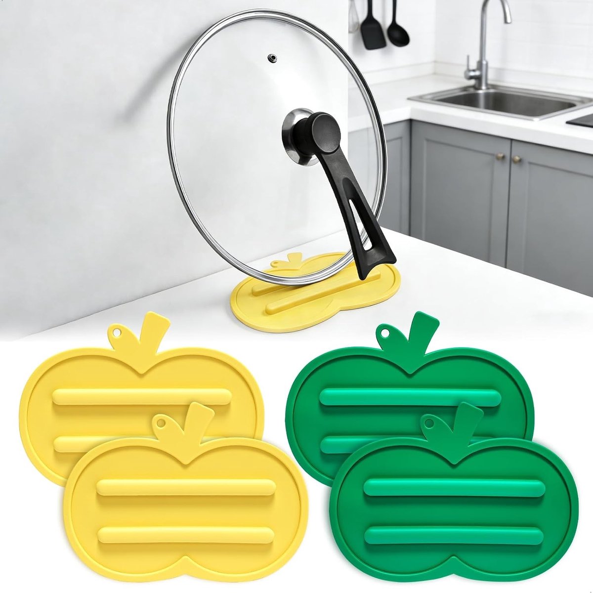 Diatomiet Mat voor Keuken en Badkamer - Ideaal voor Potdeksels, Snijplanken en Sponsen, Voorkomt Vocht en Geurtjes