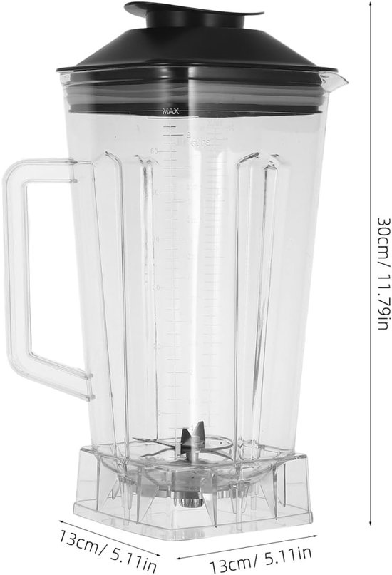 Reservebeker van 2 liter voor commerciële blender - Smoothie container voor optimale mixresultaten, duurzaam en eenvoudig te reinigen — afbeelding 3