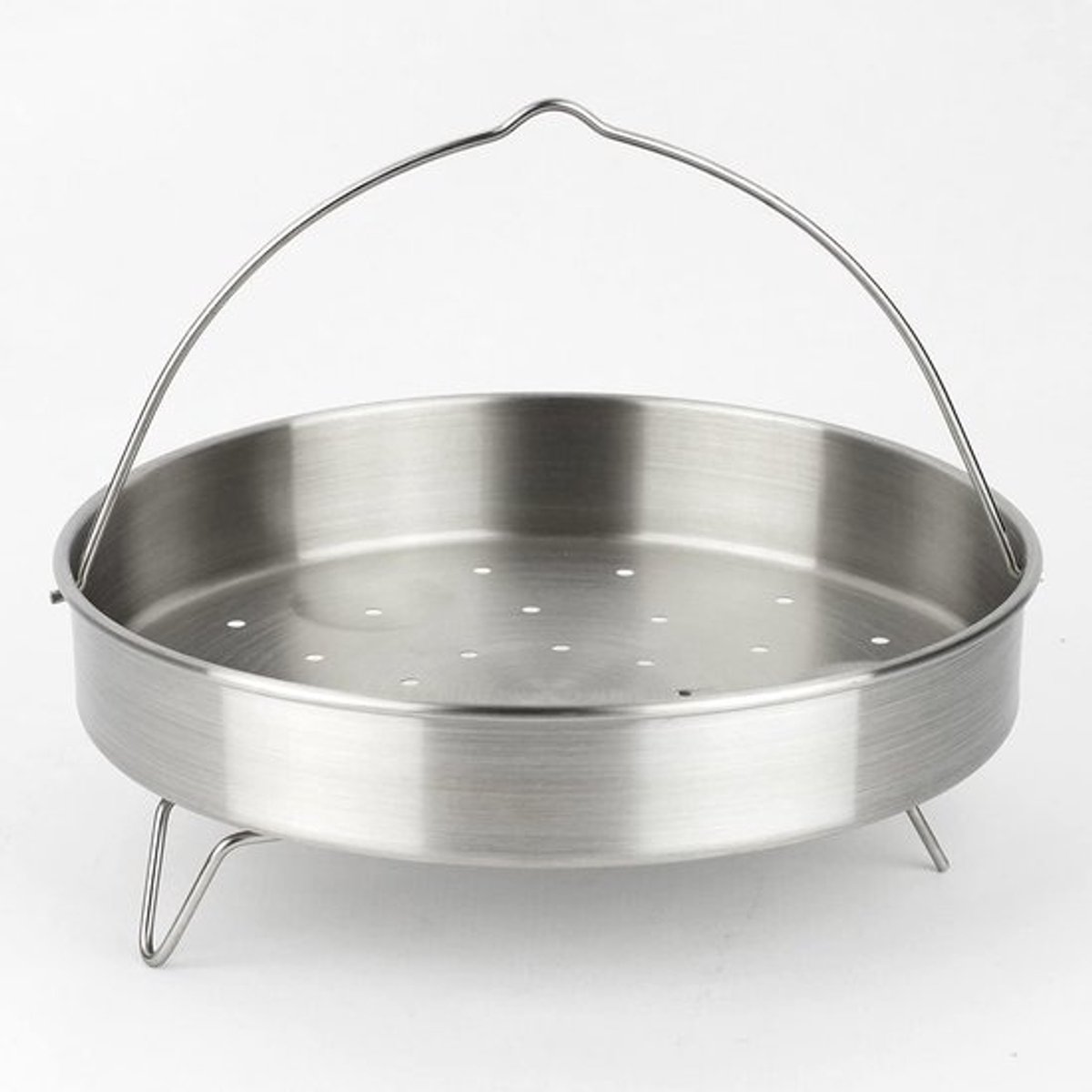 Geperforeerde Stoommand voor Snelkookpan - 20cm, RVS Driepoortsysteem voor Gezond Koken