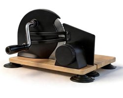 Ejoyous Handmatige Broodsnijder, Roestvrijstalen Broodsnijder met Verstelbare Dikte voor Gelijkmatig Snijden met Ergonomische Handgreep voor Thuisbakkers (BLACK)
