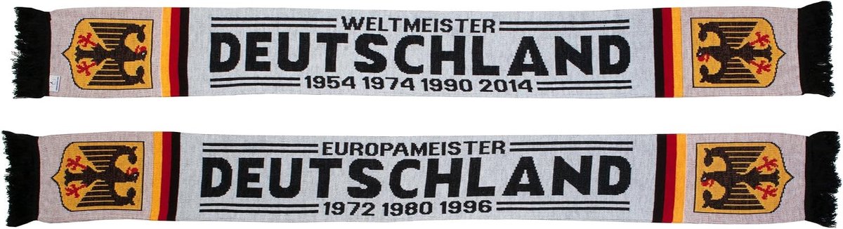 Duitsland voetbal gebreide sjaal (wit)