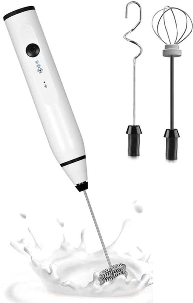 Elektrische Opschuimer - Melk en Ei - Dranken Bereiden - USB Oplaadbaar - 500 Gram - Wit
