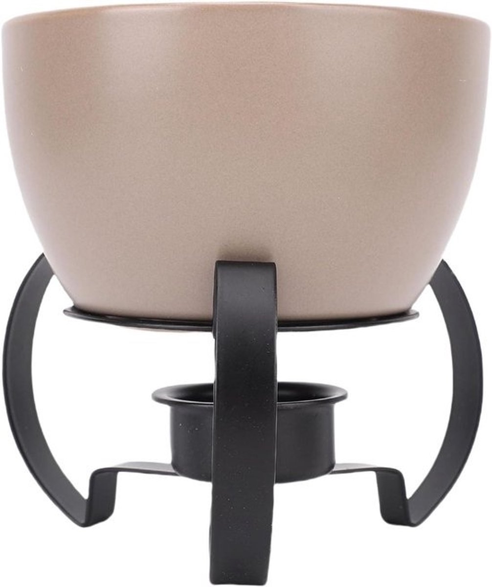 Kaas Fondue Pot - Elegante Set - Gezellige Avonden - Europees Design - 13 x 11.8 cm - Grijs