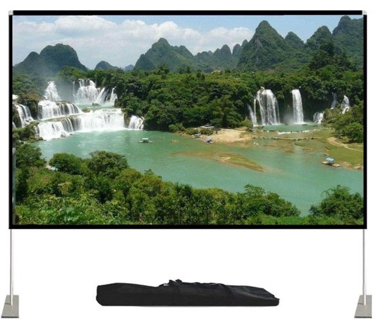 Projectiescherm - Filmscherm - Thuisbioscoop Creëren - Kreukvrij Polyester - Tot 120 Inch - Wit