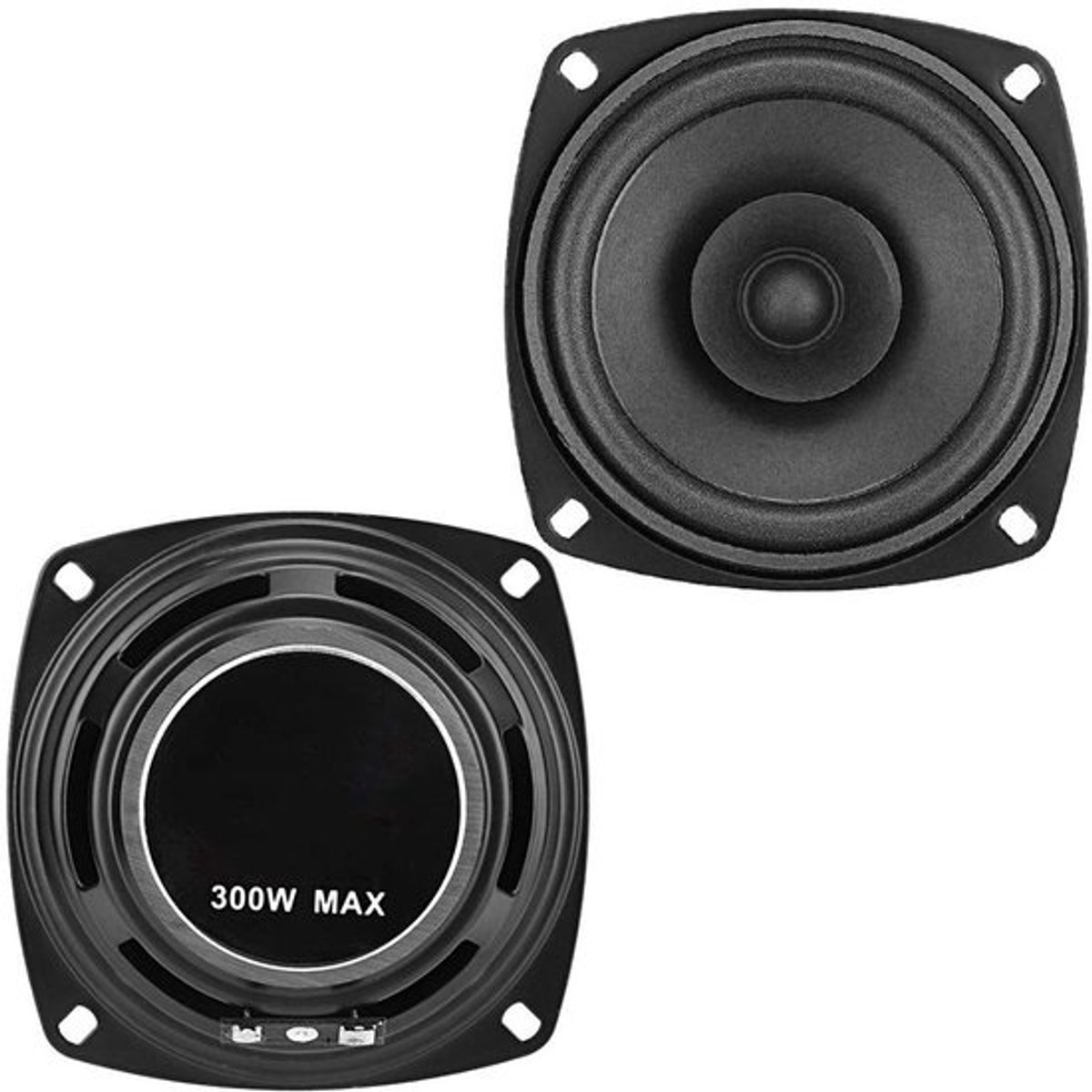 Coaxial Speakers - Hifi Stereo - 4 Inch formaat - 300W vermogen - Geschikt voor 12V systemen - Ideaal voor auto - Krachtige geluidsweergave