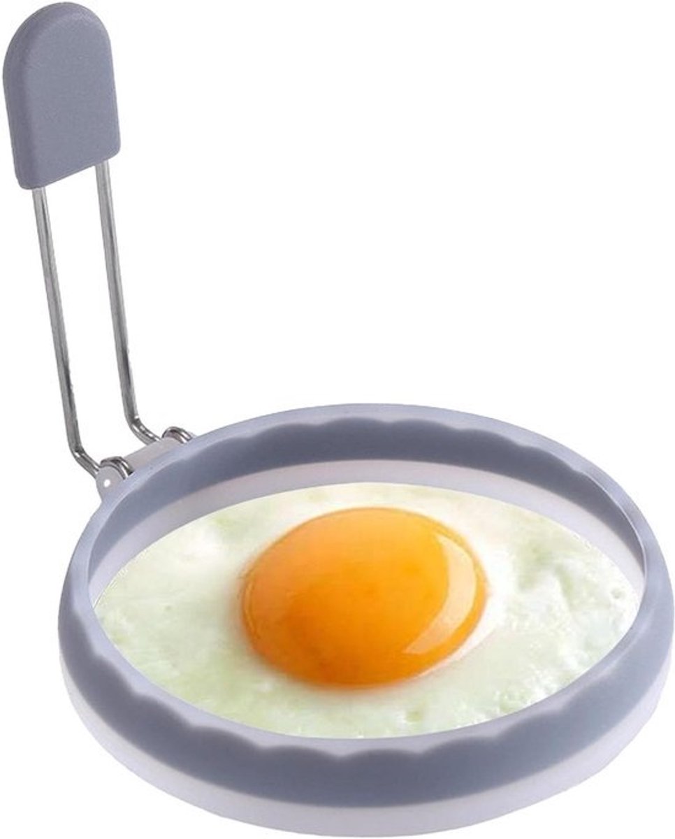 Spiegelei Kookring - Eierring - Perfecte Eieren Maken - Anti-aanbaklaag - 102 cm - Grijs