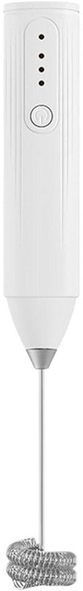 Melkopschuimer - Koffieopschuimer Mixer - Koffiedranken Maken - Instelbare Snelheid - 22 cm - Wit