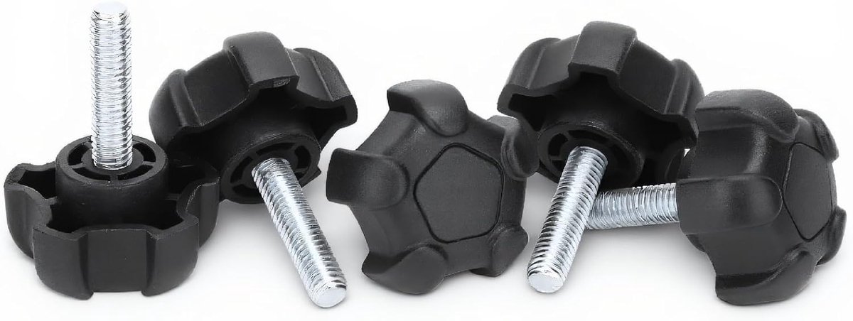 Draad Gekartelde Klemmoeren Knoppen m6 20mm Ster Knop M6 Gekartelde Draad Klemknop Draad Gekartelde Duimschroef voor Mechanische Vis papillon m6 20mm Cabeza moleteada
