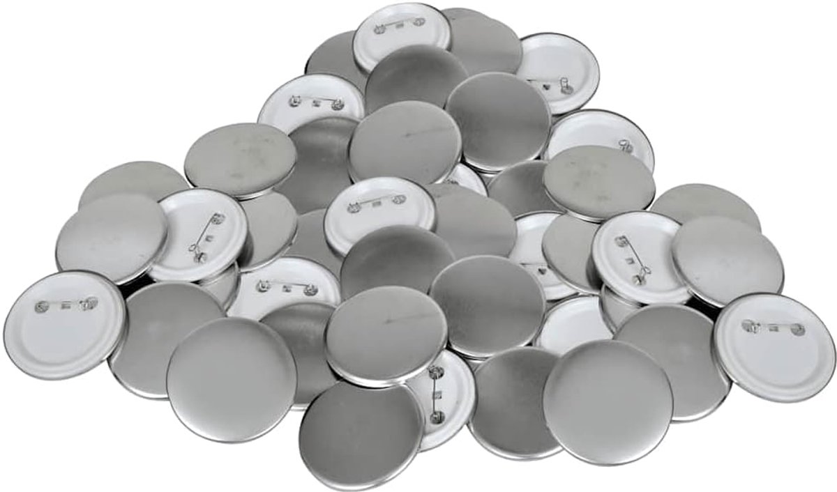 500 button-onderdelen 58 mm set doe-het-zelf pinnen blanco