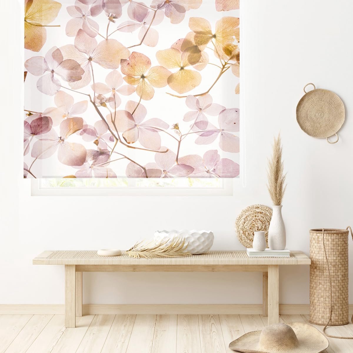 Digitaal | Transparant rolgordijn met digitale print, model Harmony, 160 x 180 cm (B x H), stofgrootte 157 x 175 cm, rolgordijn