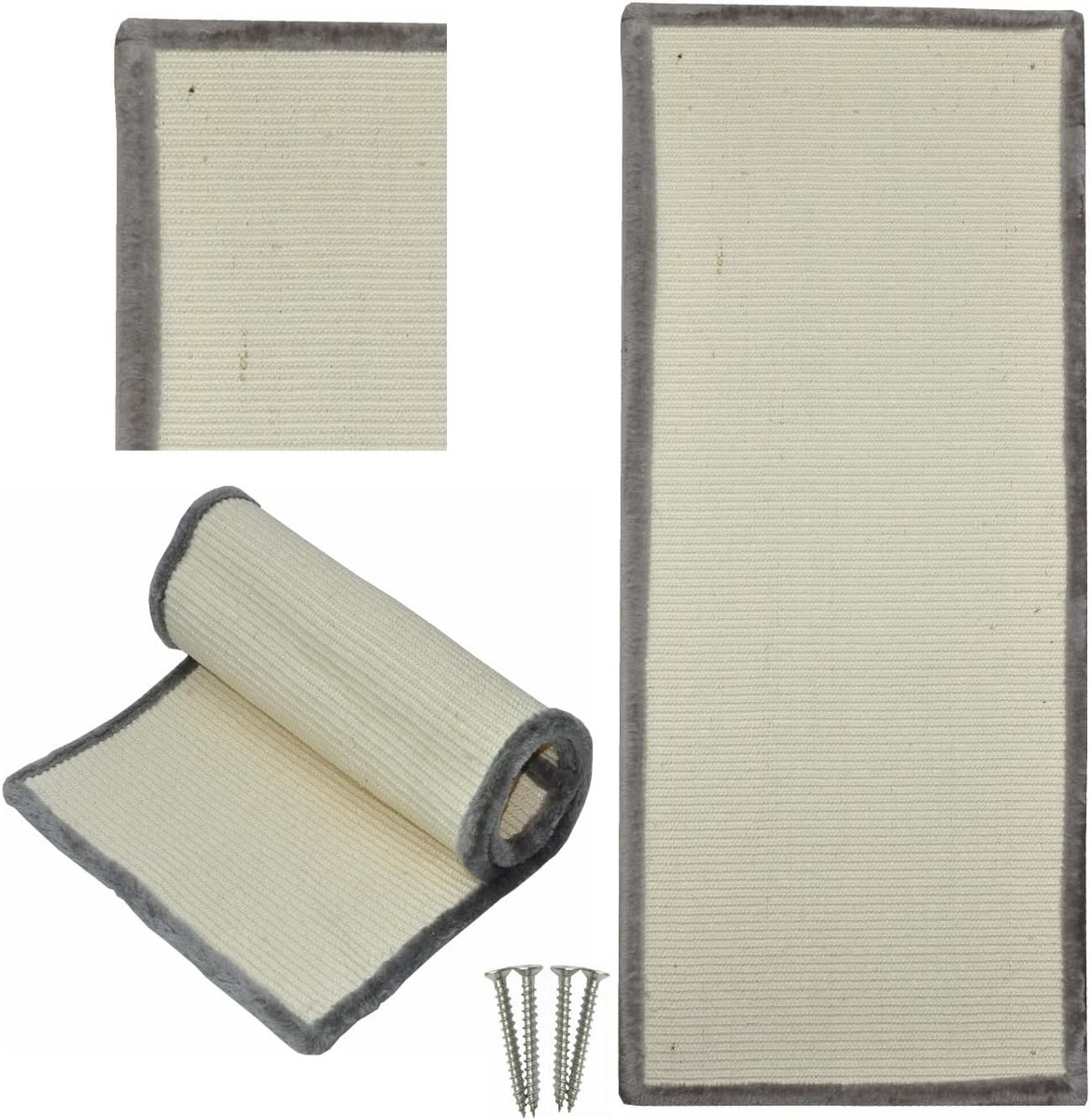 Nanook Krabplank Sisal omkeerbare krabmat met pluche - extra groot kraboppervlak 110 x 45 cm - robuust tapijt krabweefsel - krasbestendig