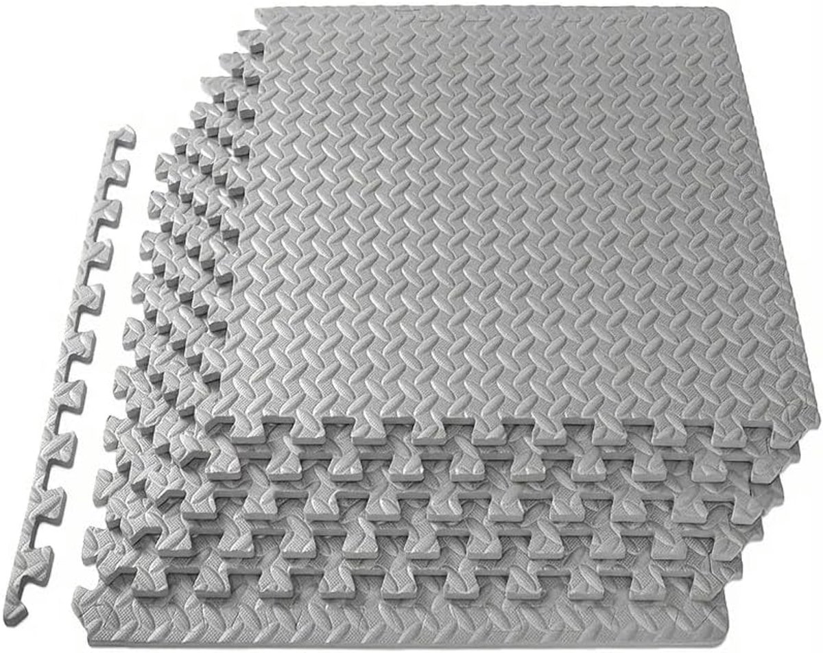 Vloerbedekking van EVA-materiaal, 30 cm x 30 cm x 10 mm, 24 stuks, 2,16 m², gymnastiekmat, puzzel, antislip gymnastiekmat, tatami fitnessstudio, gemakkelijk te reinigen en duurzaam