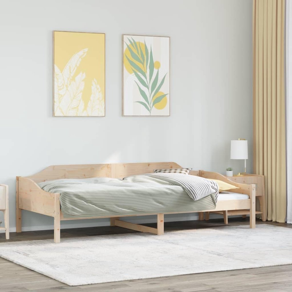 Grenenhout modern design 90x190 cm naturel