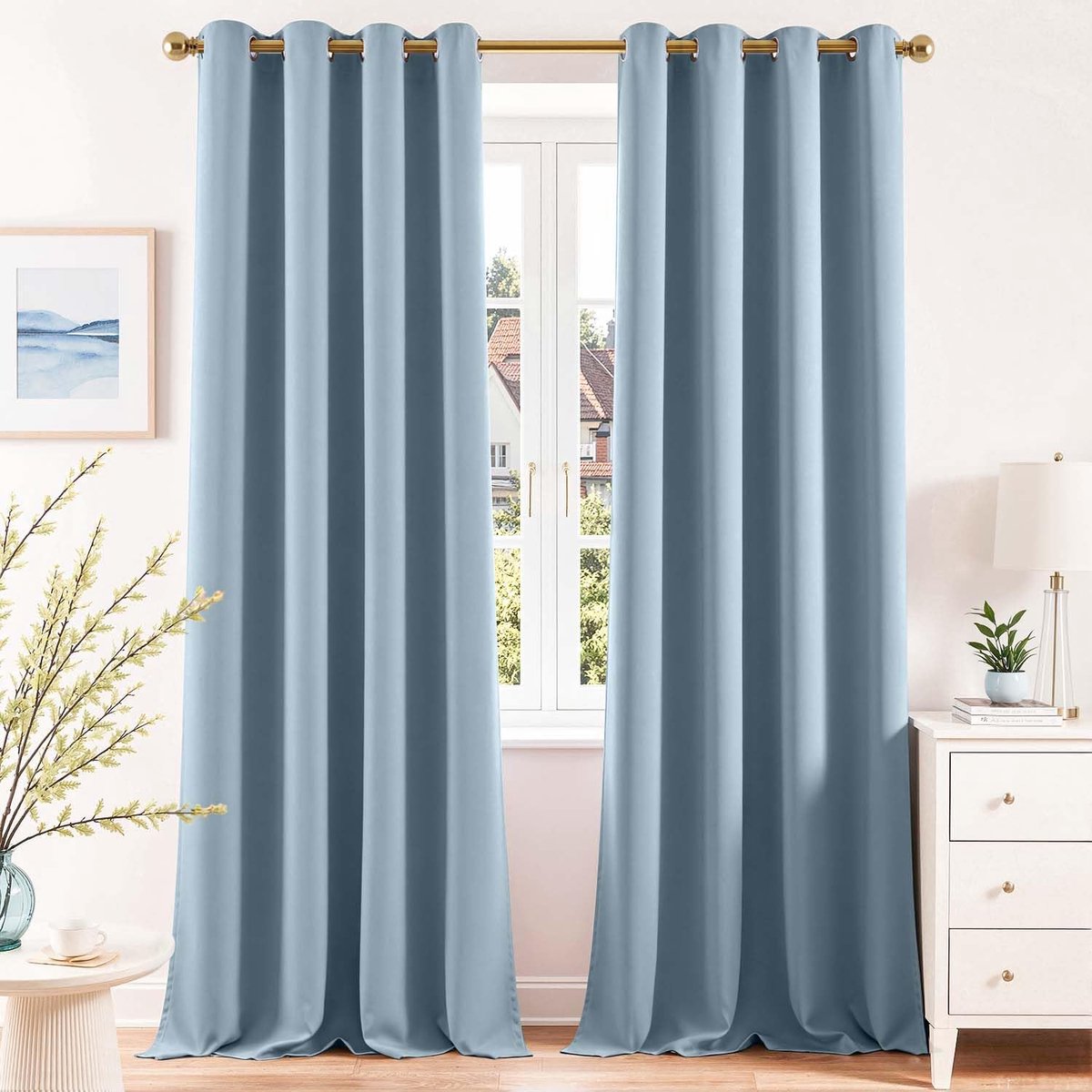 Gordijnen met ogen, ondoorzichtig, modern, 260 x 140 cm (h x b), set
