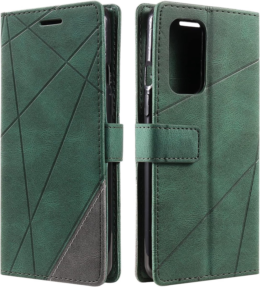 Hoesje voor OnePlus 9, PU Lederen Beschermhoesje Flip Beschermhoes Telefoonhoes Telefoonhoesje voor OnePlus 9, Groen