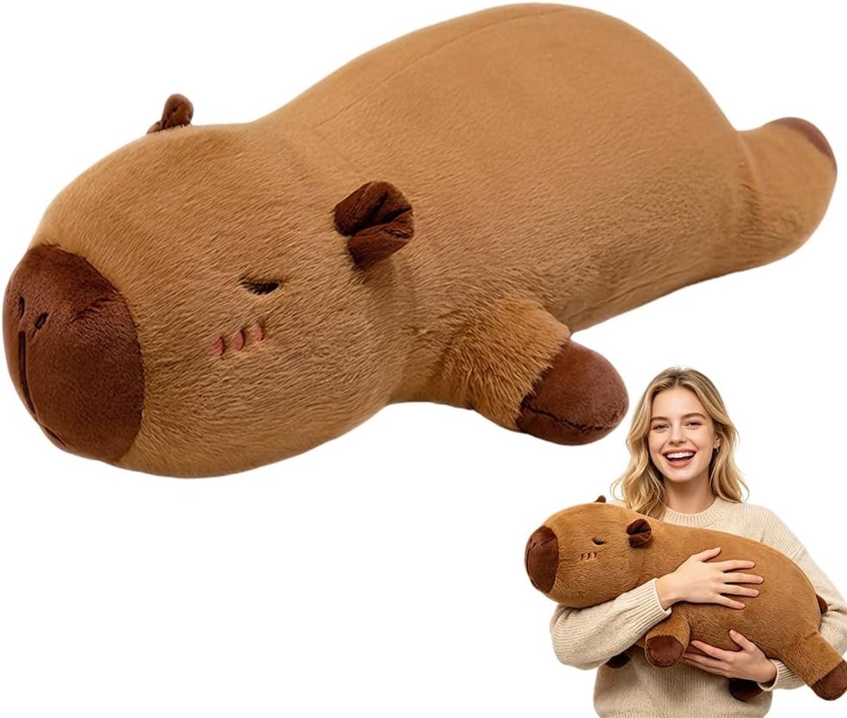 Knuffeldier, Capybara pluche dier, Capybara kussen lang