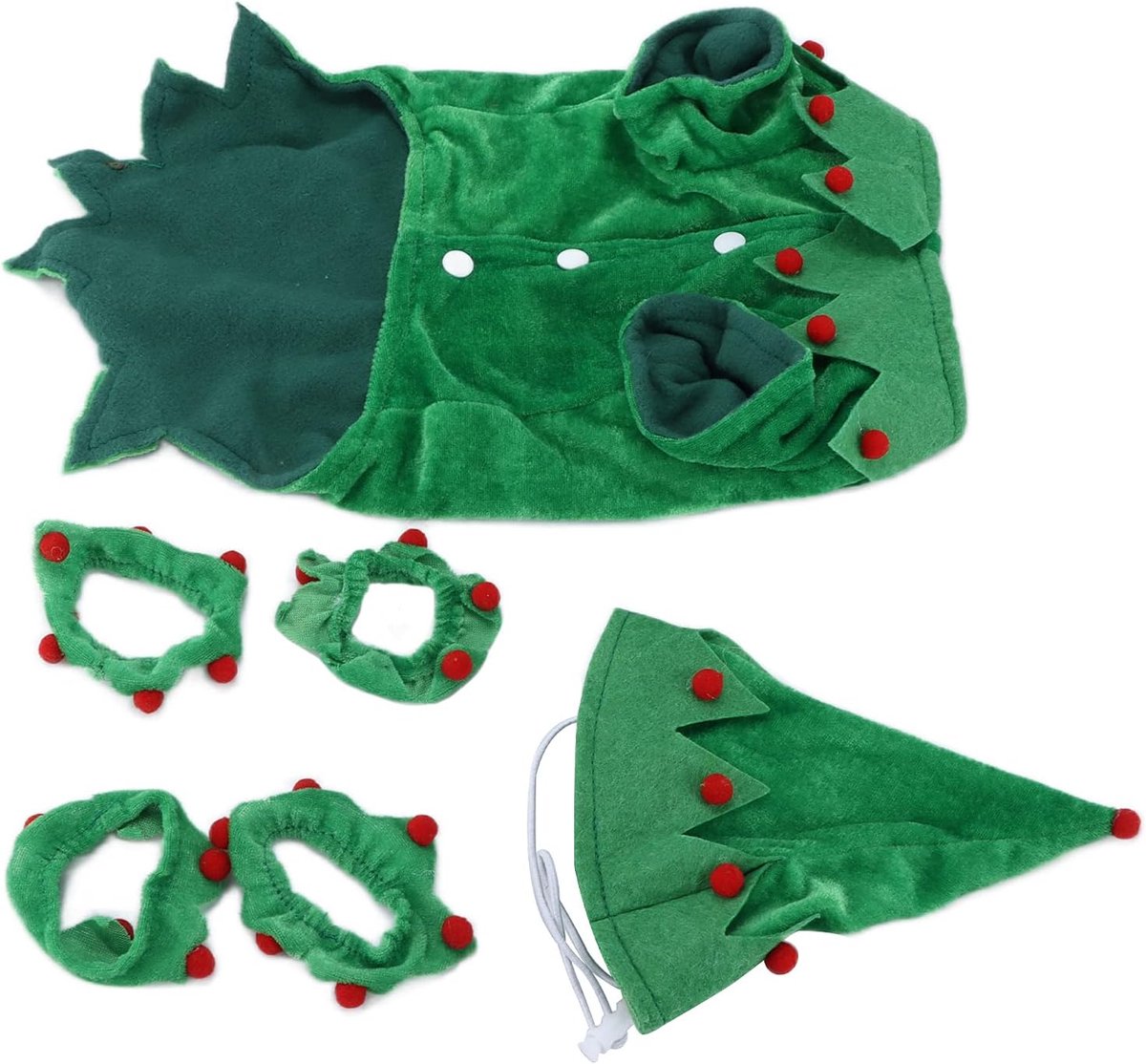 Comfortabele huisdierenkostuums in kerstelfstijl - grappige cosplay-outfits voor honden en katten gemaakt van zacht materiaal voor het koude seizoen (XL)