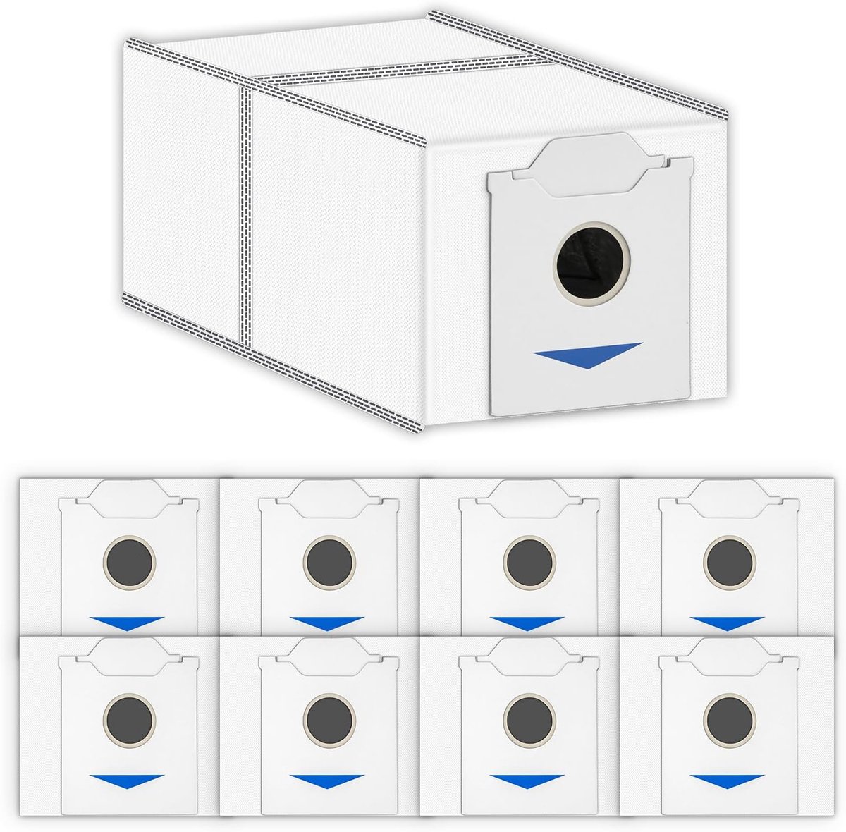 (9 Stuks) N30 Pro Omni Vervangende Stofzakken Compatibel Met ECOVACS DEEBOT N30 Omni / N30 Pro Omni Robotische Vacuümreiniger, Met Geactiveerde Koolstoffilterlaag, Vacuümzakken, Buszakken, Takken