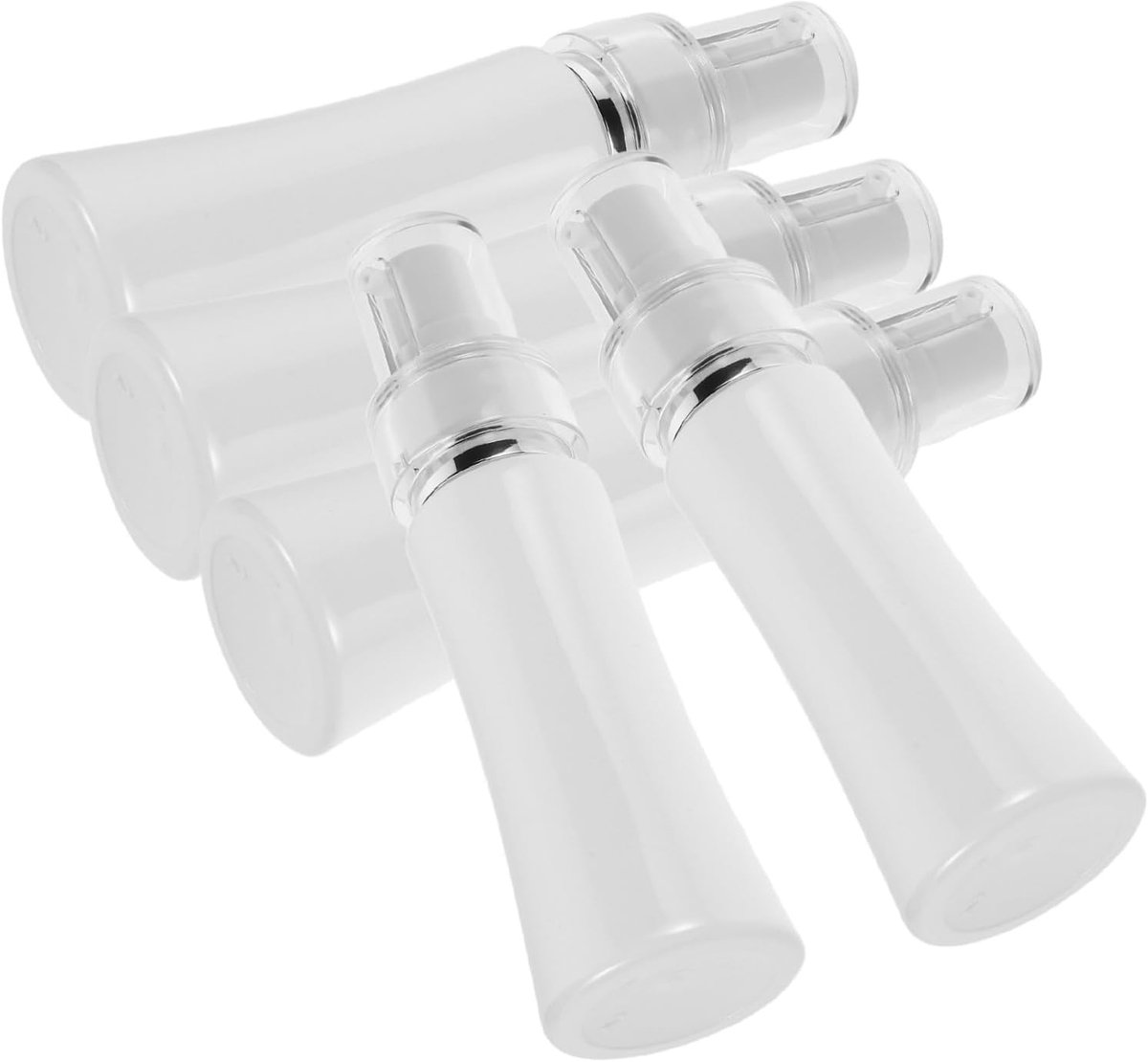 5 Stuks Refillbare Lotionflessen met Gestileerde Plastic Reisflacons met Drukdop voor Shampoo Conditioner Body Wash Makkelijk Te Hanteren Dankzij Tailleontwerp