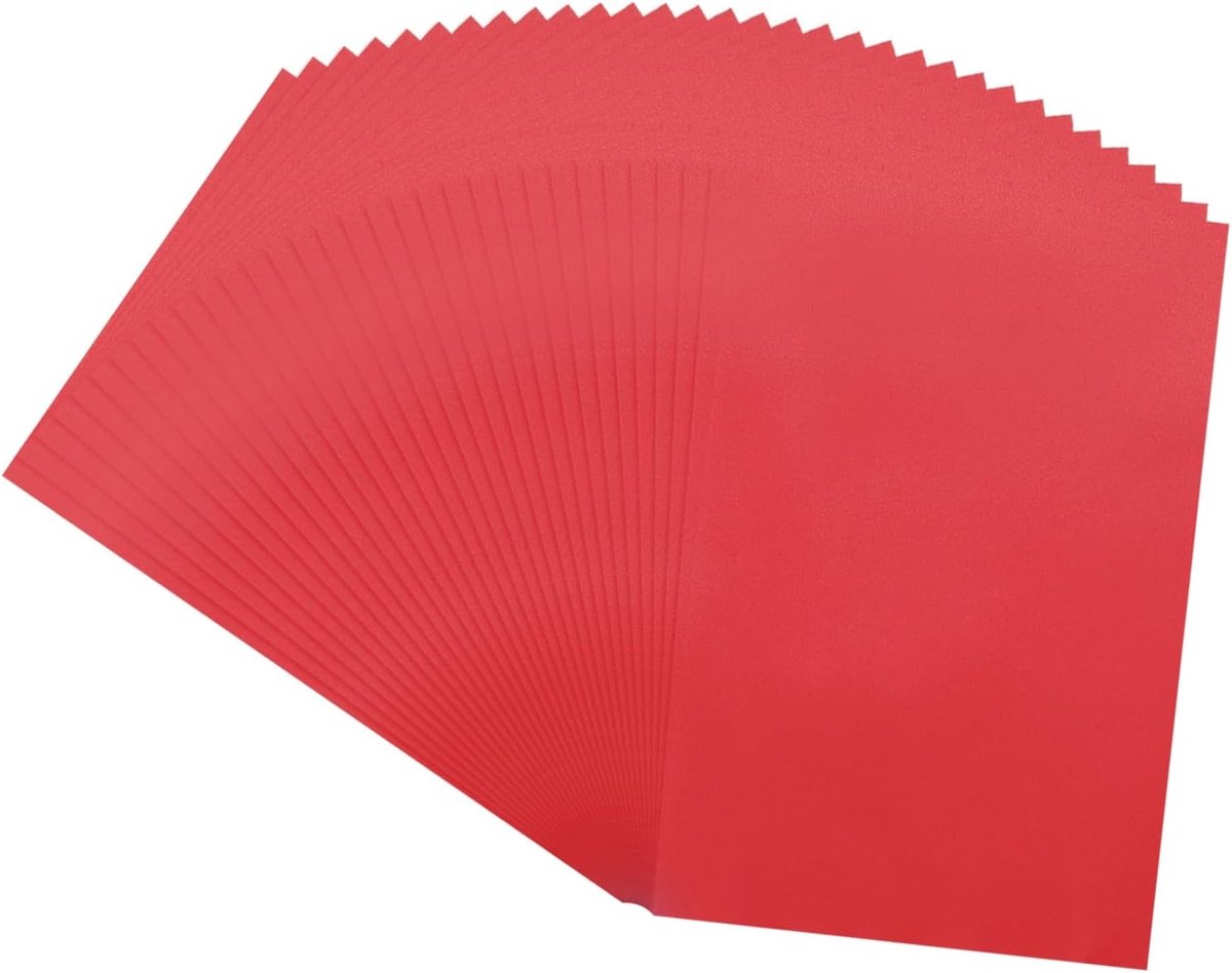 100 vellen gekleurd velijnpapier, 10 x 15 cm, 100 g/m² vellen, transparant, bedrukbaar, voor het afdrukken van bruiloftskaarten, laserinkjetprinter, rood