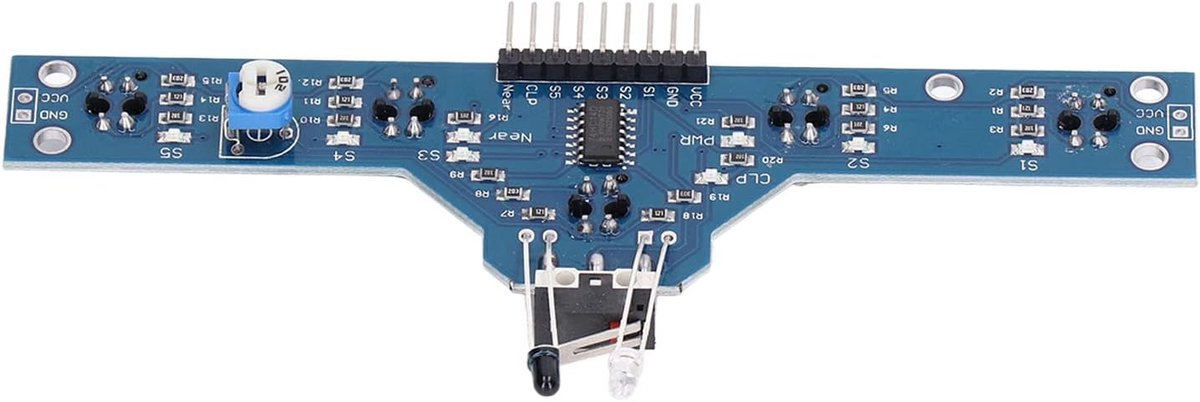 5-Kanaals IR Obstakel Vermijden en Lijndetectie Sensor Module voor Robot Speelgoed, 3.0-5.5V Infrarood Tracking met Instelbare Afstand 0-10cm