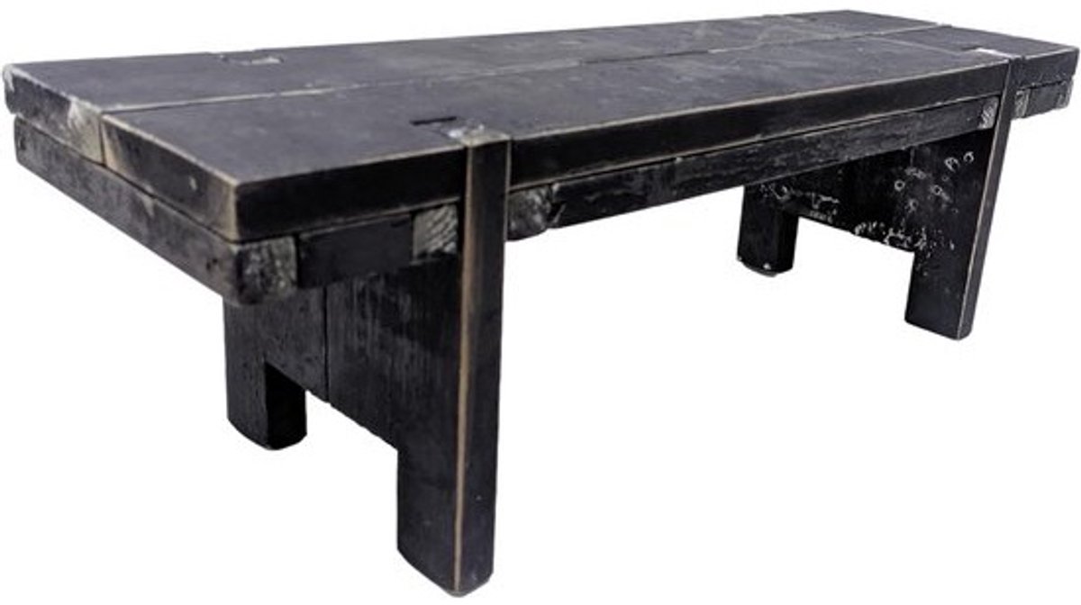 Zwart Houten Bankje voor Vensterbank of Decoratie 58cm