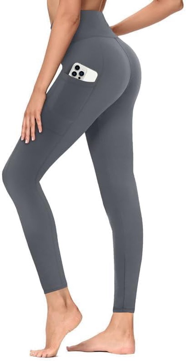 Leggings voor Dames Hoge Taille met Zakken,Zachte Elastische Yoga Broek, Geschikt voor Fitness, Sport en Hardlopen