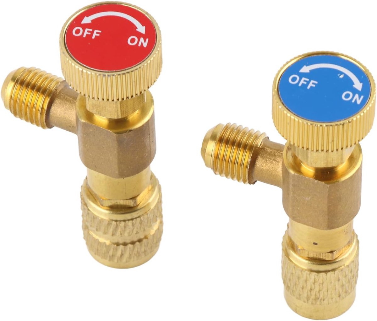 2 stuks vloeibare veiligheidsklep R410A R22 koelmiddel voor airconditioning 1/4 veiligheidsadapter koelmiddelklep