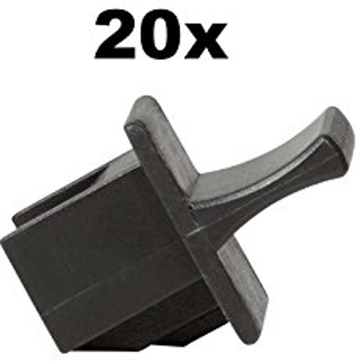 20x RJ45 stofkap beschermkap hoezen voor Switch Patch Panel Router LAN bus beschermstekker zwart, RJ 45 Socket protecter snap-in en stofhoes