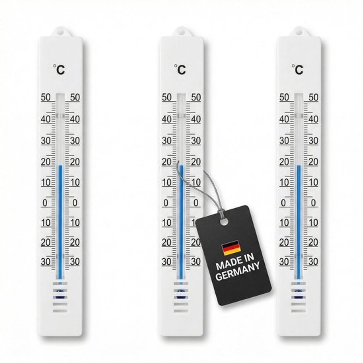 Set van 3 Analoge Tuinthermometers Weerbestendig voor Binnen en Buiten