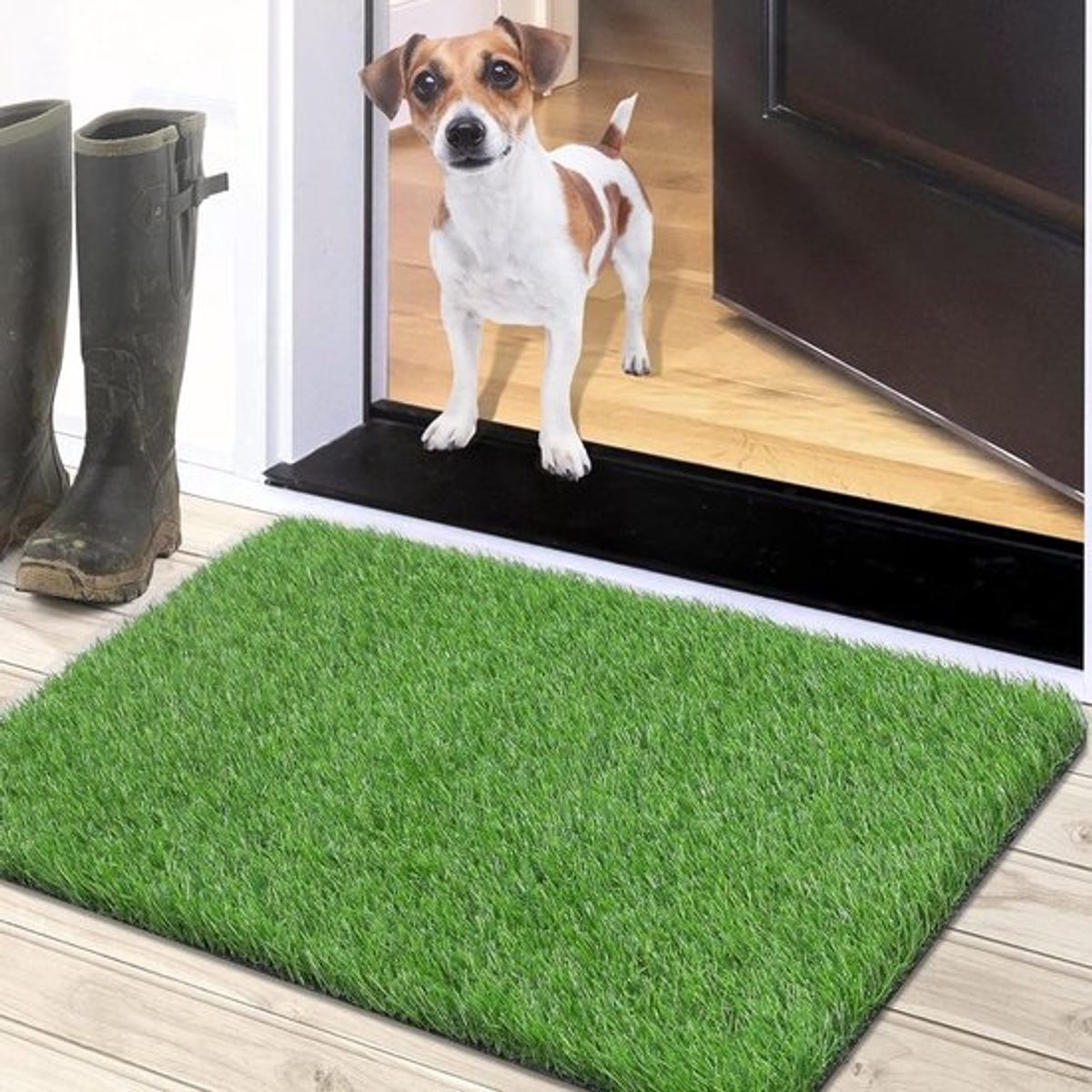 Realistisch Kunstgras Deurmat Binnen en Buiten - Duurzaam Nepgras Tapijt voor Patio en Entree