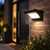 Iplux® Solar LED Wandlamp SafeSense Lite - 450 lumen - Hoge Kwaliteit - Bewegingssensor - IP65 - 4000K - Aluminium