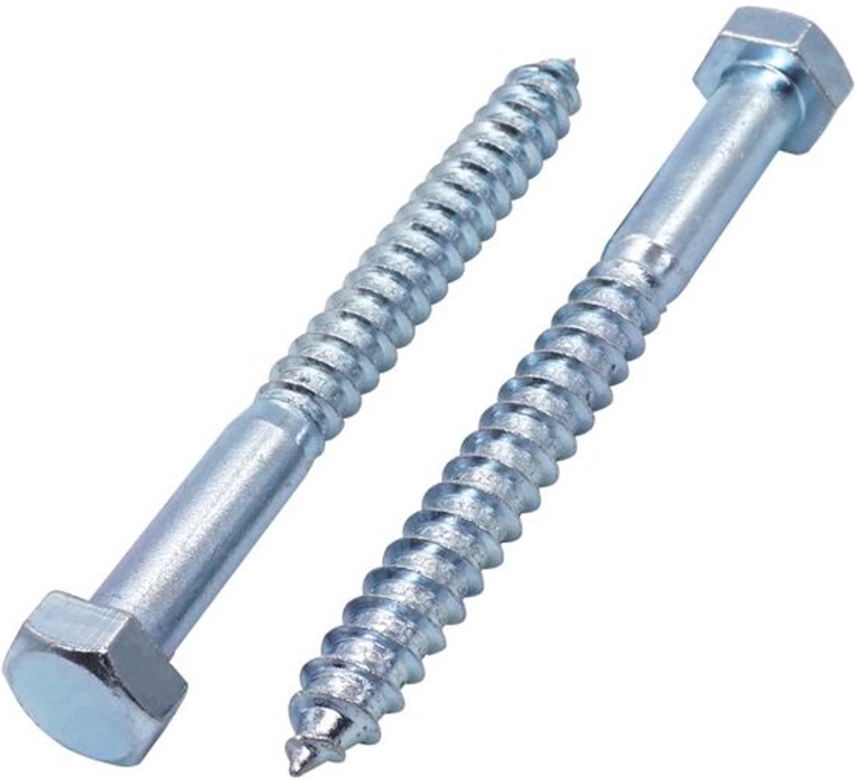 Verzinkte Houtschroeven M12 x 140 mm met Zeskantkop (8 Stuks)