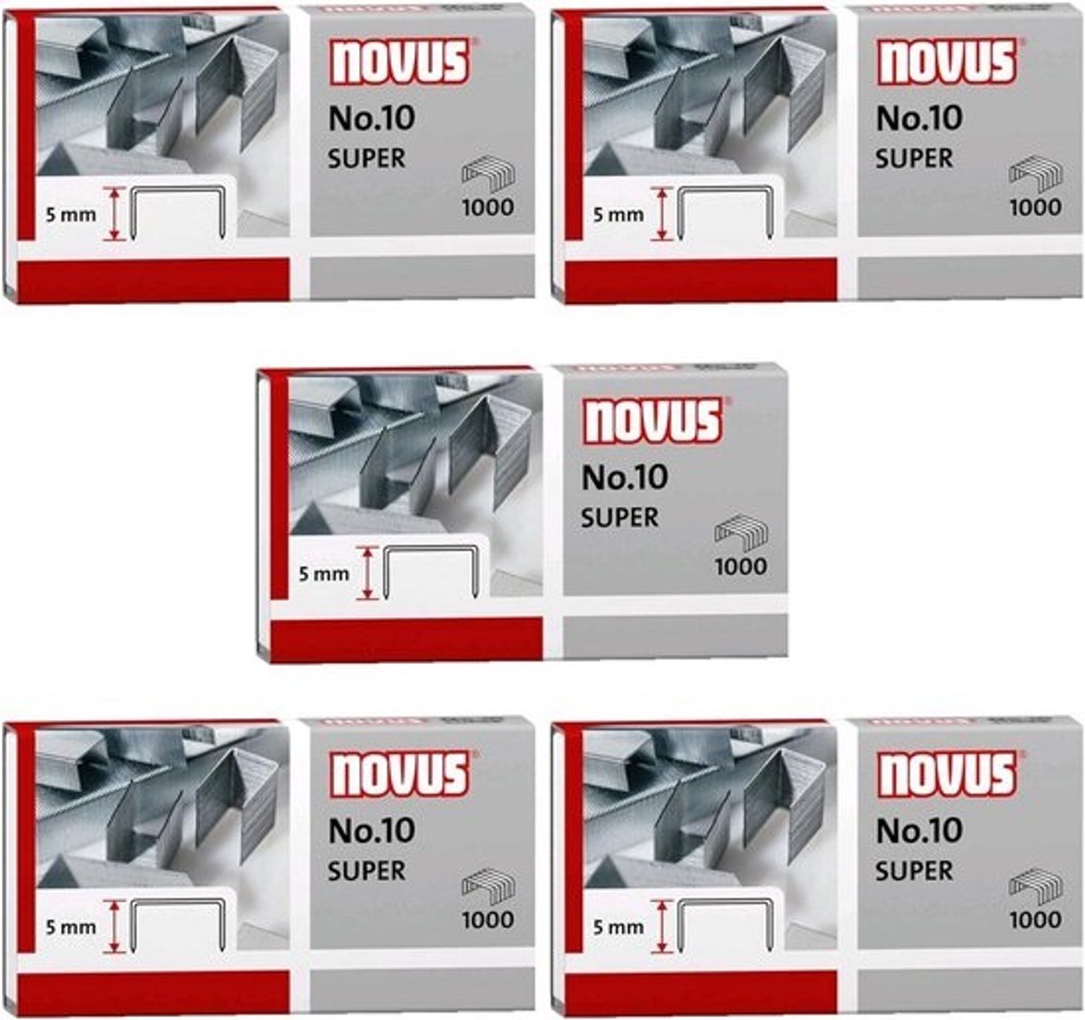 Set van 5000 nietjes No. 10 voor nietmachine en niettang