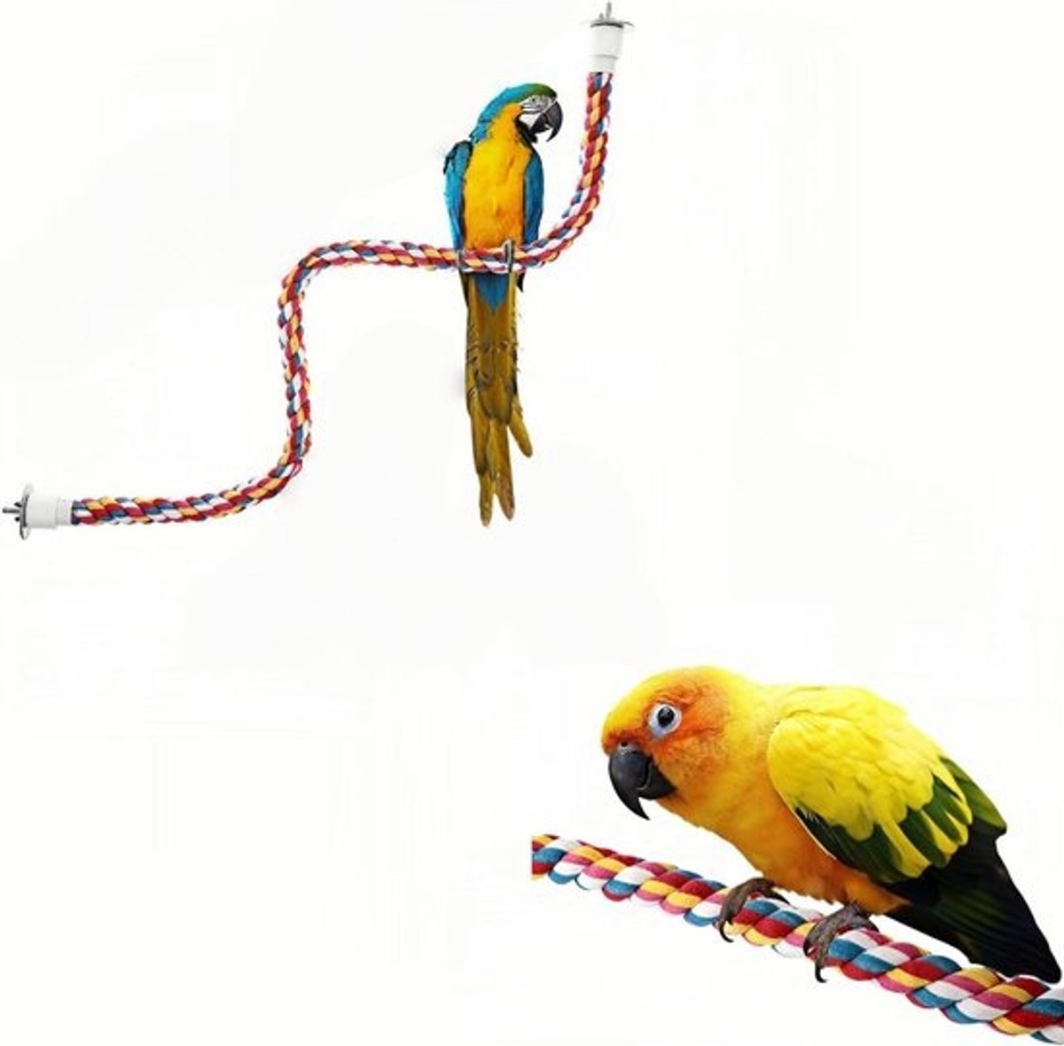 Flexibele Papegaai Zitstok Bungee Touw voor Kooi - 105 cm