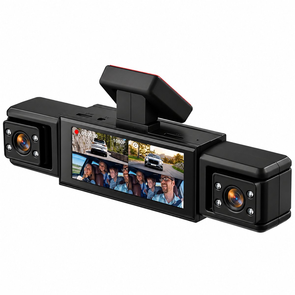 Zerova Duo Dashcam - Voor en Achter Camera - Full HD 1080P Resolutie - 24uur Parkeermonitoring - Nachtzicht - Achteruitrijcamera