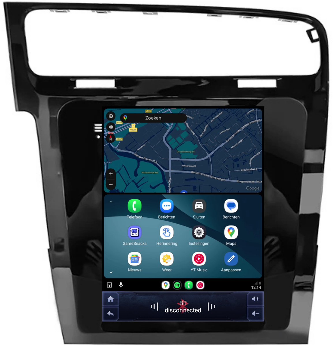 CarPlay autoradio geschikt voor Volkswagen Golf 7 | 2012 t/m 2016 | Cartronix CTX-7082 | 2012 2013 2014 2015 2016 | 9.7 inch Tesla Style | Android 15 | Draadloos Apple CarPlay & Android Auto | 2GB + 32GB | Bluetooth & Wifi