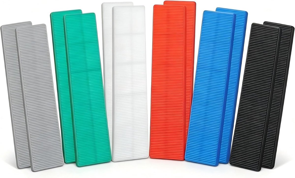 120 stuks afstandhouders kunststof onderleggers kunststof, 28 x 100 mm (1-6 mm) beglazingsblokken kunststof, afstandblokken, onderleggers, kunststof blokken, afstandhouders, raamblokken, onderleggers